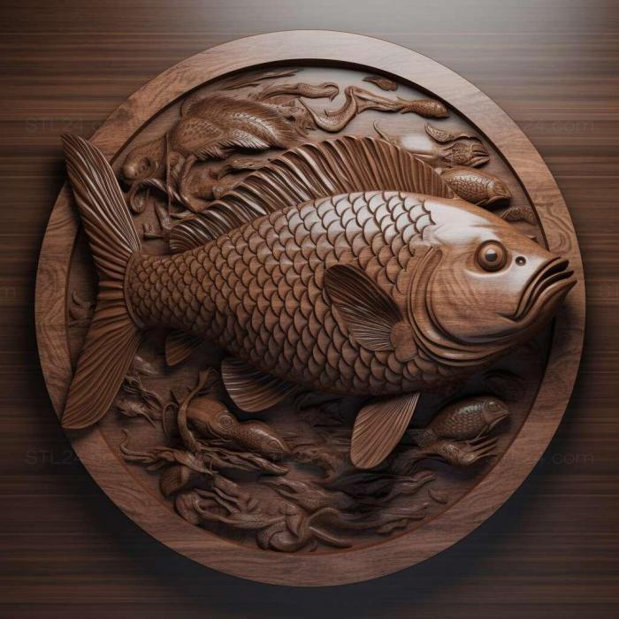 Природа и животные (Щукинская рыба 4, NATURE_748) 3D модель для ЧПУ станка